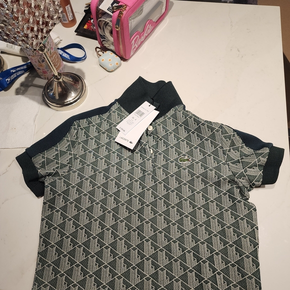 Lacoste Green Patterned Polo and Pants Set - Picture 5 of 8